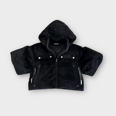 Fur Short-Sleeve Puffer